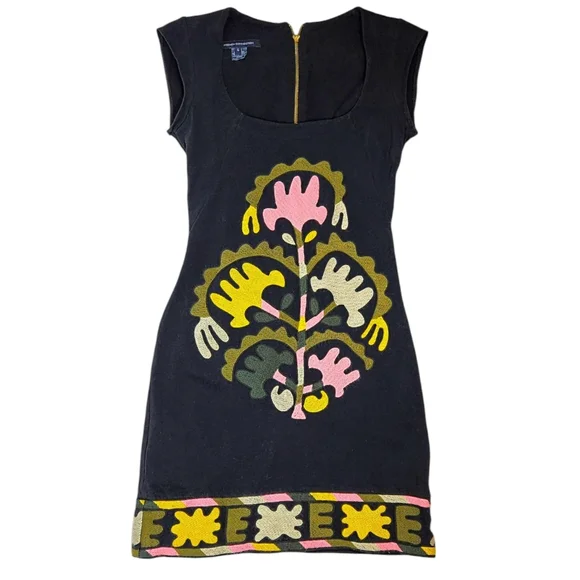 French Connection Colorful Embroidered Bodycon Dress - Picture 1 of 12